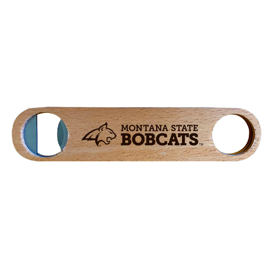 Montana State Bobcats NCAA Elegant Laser-Etched Wooden Bottle Opener - Collegiate Bar Accessory Image 1