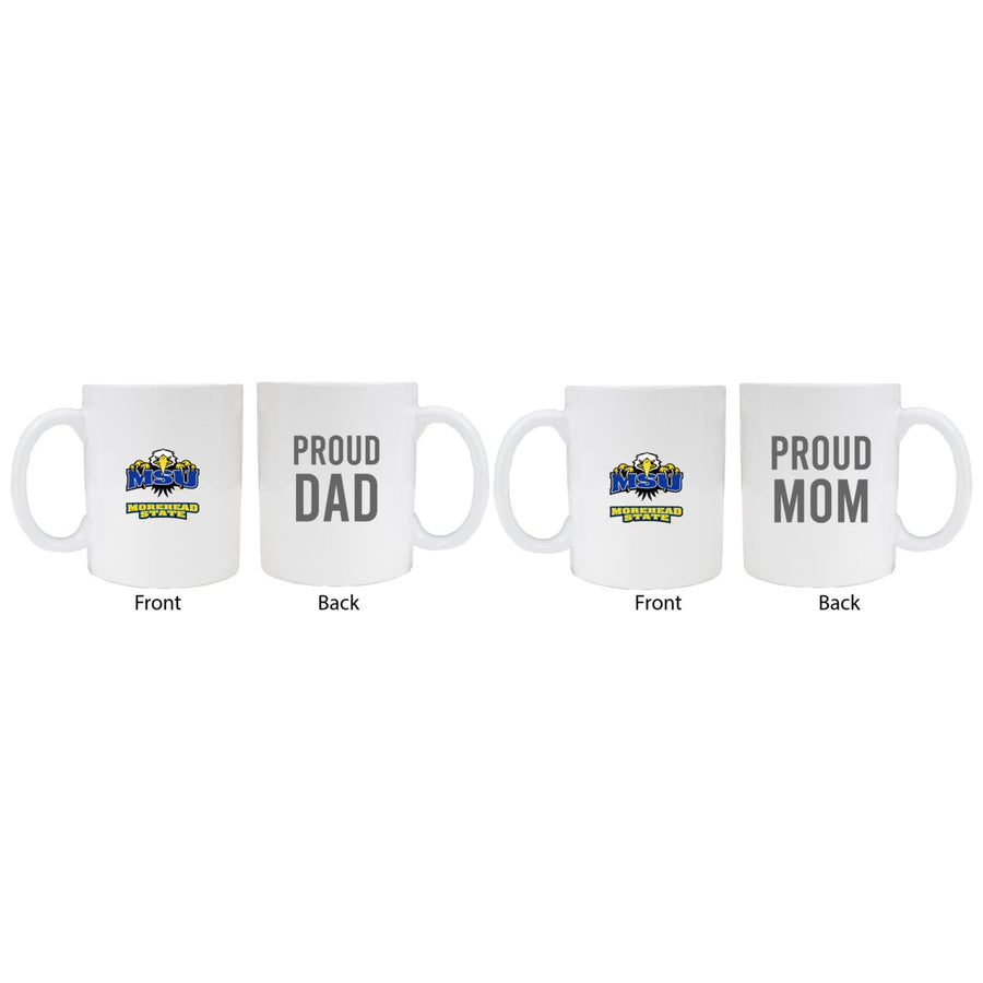 Morehead State University Proud Mom And Dad White Ceramic Coffee Mug 2 pack (White) Image 1