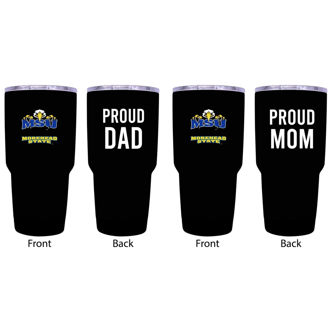 Morehead State University Proud Parent 24 oz Insulated Tumblers Set - Black Mom and Dad Edition Image 1