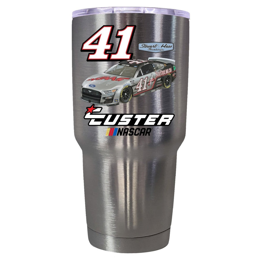 Nascar 41 Cole Custer 24 oz Stainless Steel Tumbler Car Design Stainless Steel for 2022 Image 1