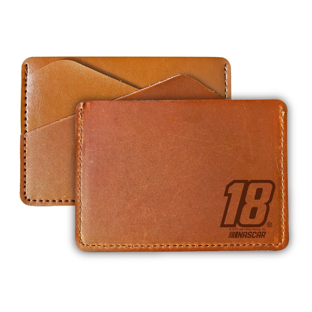 Nascar #18 Kyle Busch Leather Wallet Card Holder New For 2022 Image 1