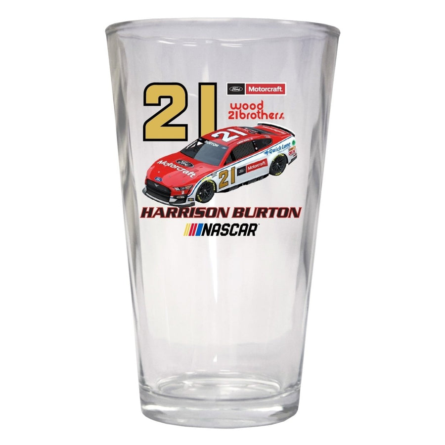 #21 Harrison Burton  Pint Glass Image 1