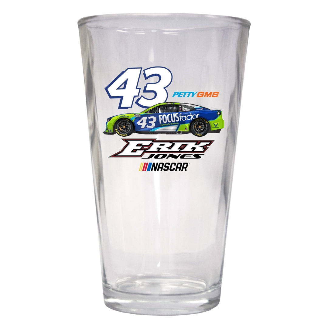 Nascar 43 Erik Jones Pint Glass for 2022 Image 1