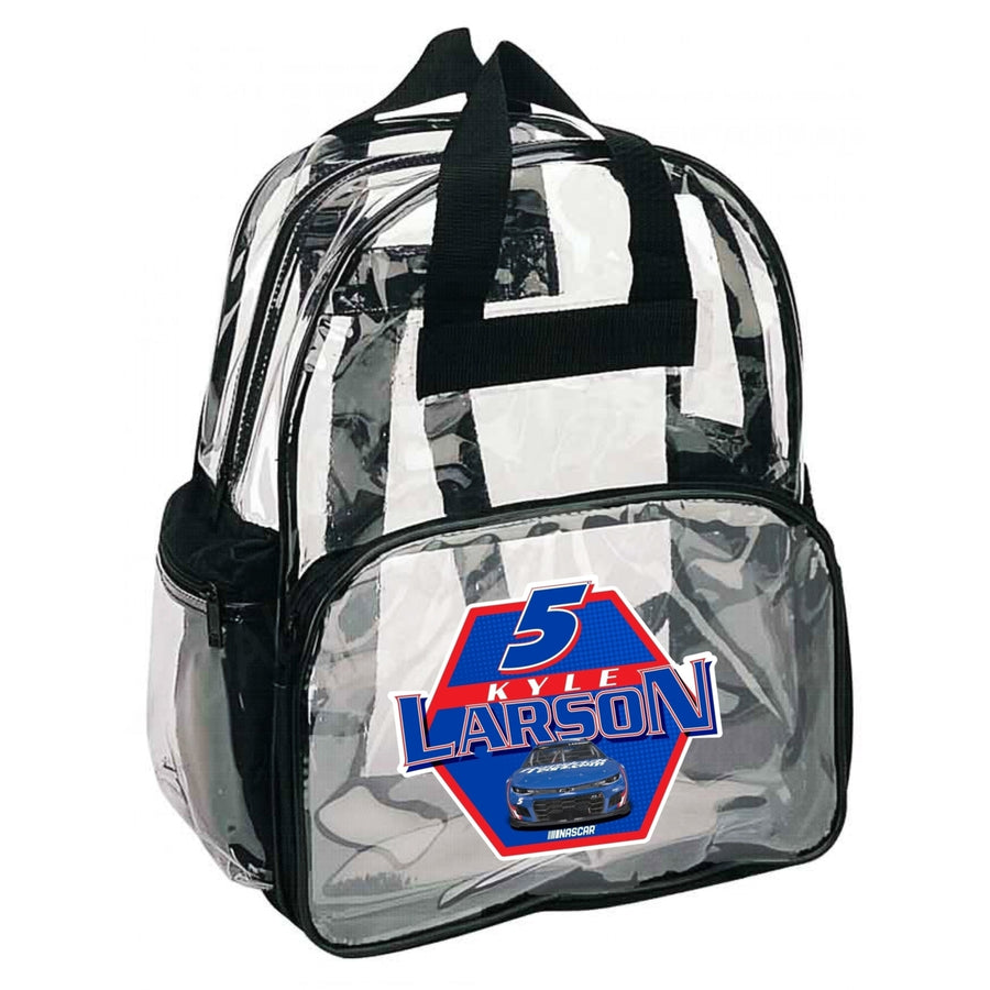 5 Kyle Larson Officially Licensed Clear Backpack Image 1