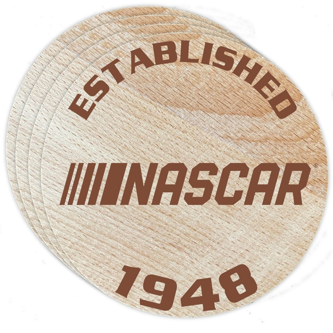 Nascar Wood Coaster Engraved 4-Pack Image 1