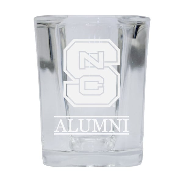 NCAA NC State Wolfpack Alumni 2oz Laser Etched Square Shot Glass Image 1