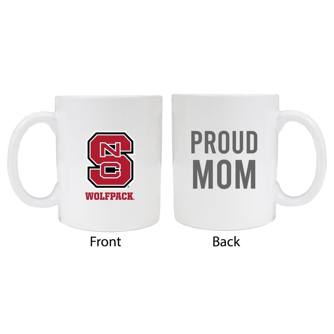 NC State Wolfpack Proud Mom Ceramic Coffee Mug - White Image 1