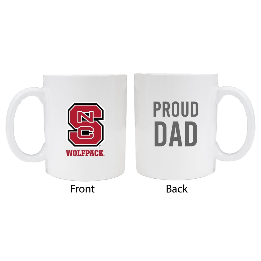 NC State Wolfpack Proud Dad Ceramic Coffee Mug - White Image 1