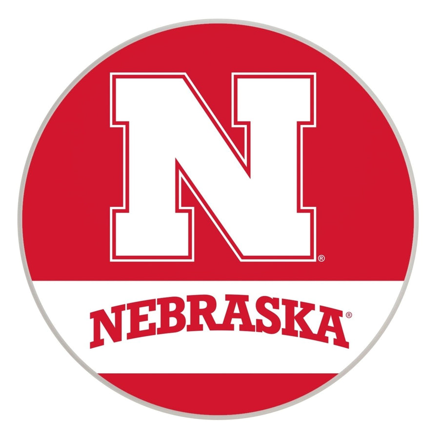 Nebraska Cornhuskers Officially Licensed Paper Coasters (4-Pack) - VibrantFurniture-Safe Design Image 1