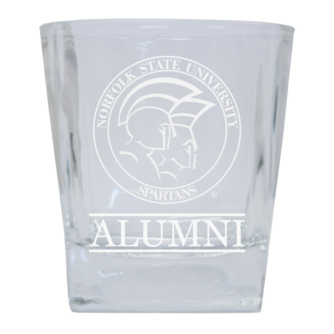 Norfolk State University 2-Pack Alumni Elegance 10oz Etched Glass Tumbler Image 1