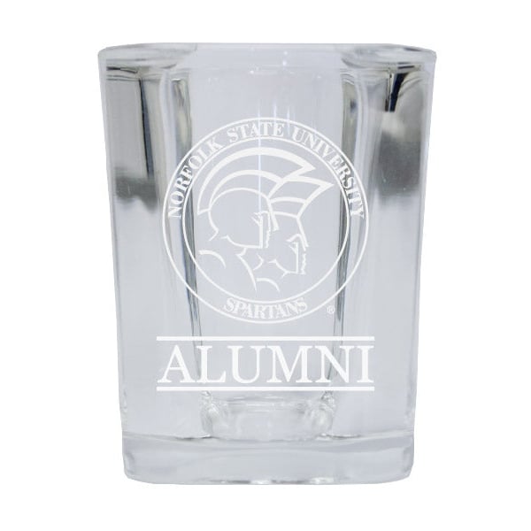 Norfolk State University Alumni Etched Square Shot Glass Image 1