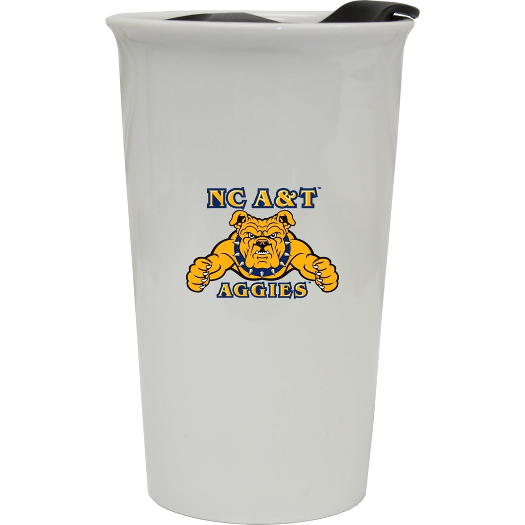 North Carolina A and T State University Double Walled Ceramic Tumbler Image 1