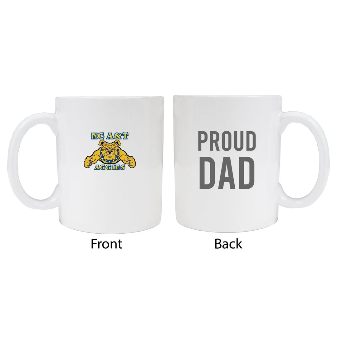 North Carolina AandT State Aggies Proud Dad Ceramic Coffee Mug - White Image 1