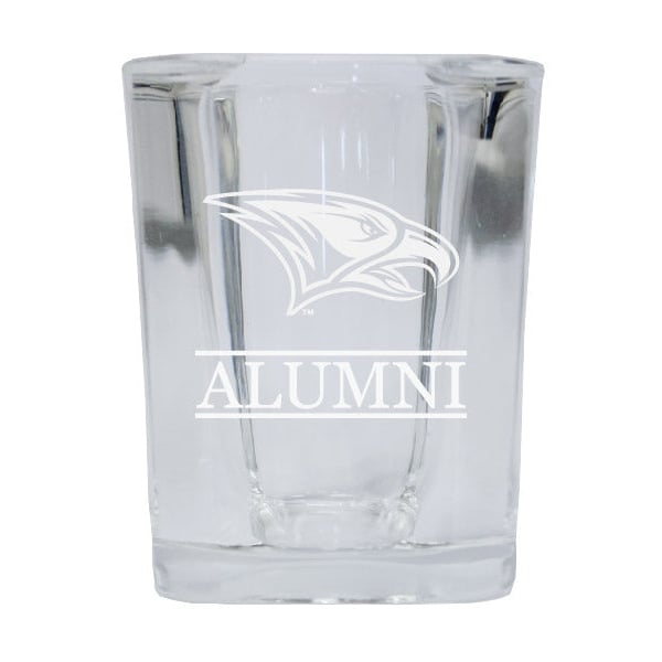 NCAA North Carolina Central Eagles Alumni 2oz Laser Etched Square Shot Glass Image 1