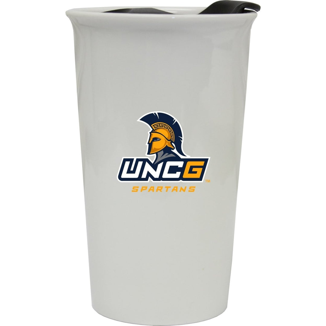 North Carolina Greensboro Spartans Double Walled Ceramic Tumbler Image 1