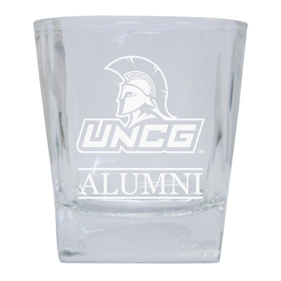 North Carolina Greensboro Spartans 2-Pack Alumni Elegance 10oz Etched Glass Tumbler Image 1