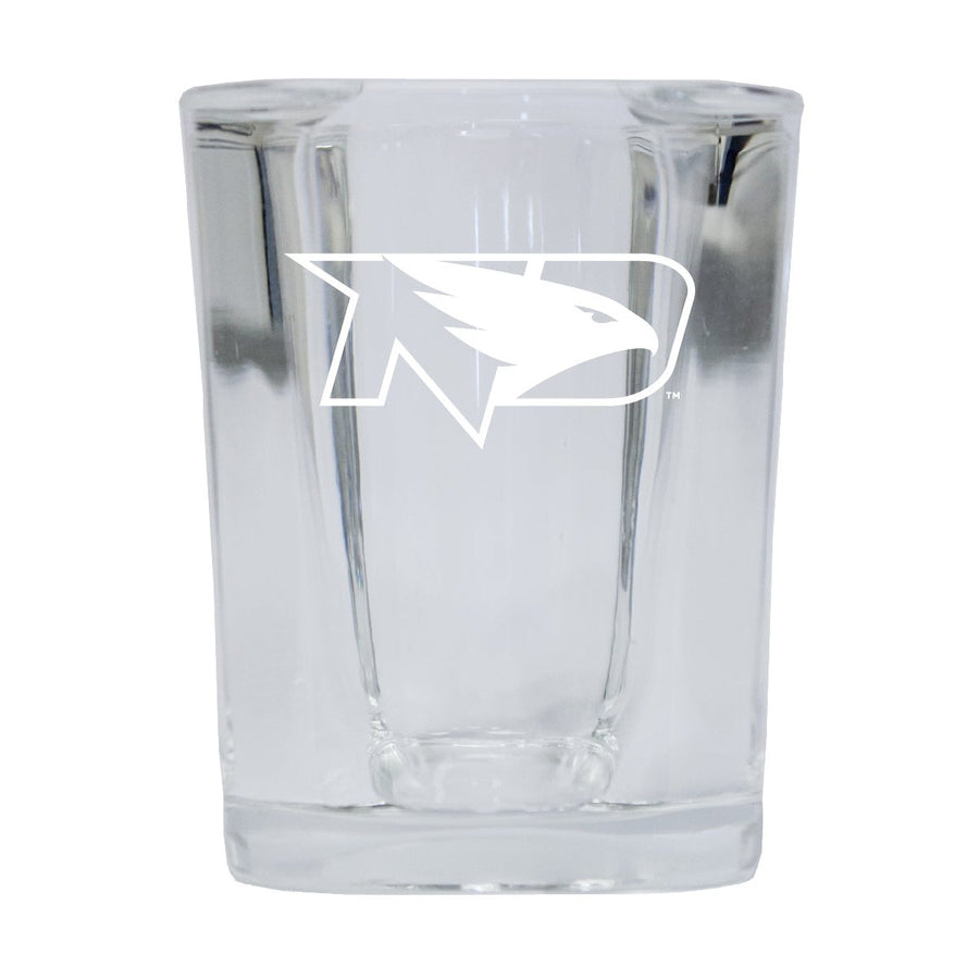 North Dakota Fighting Hawks NCAA Collectors Edition 2oz Square Shot Glass - Laser Etched Logo Image 1