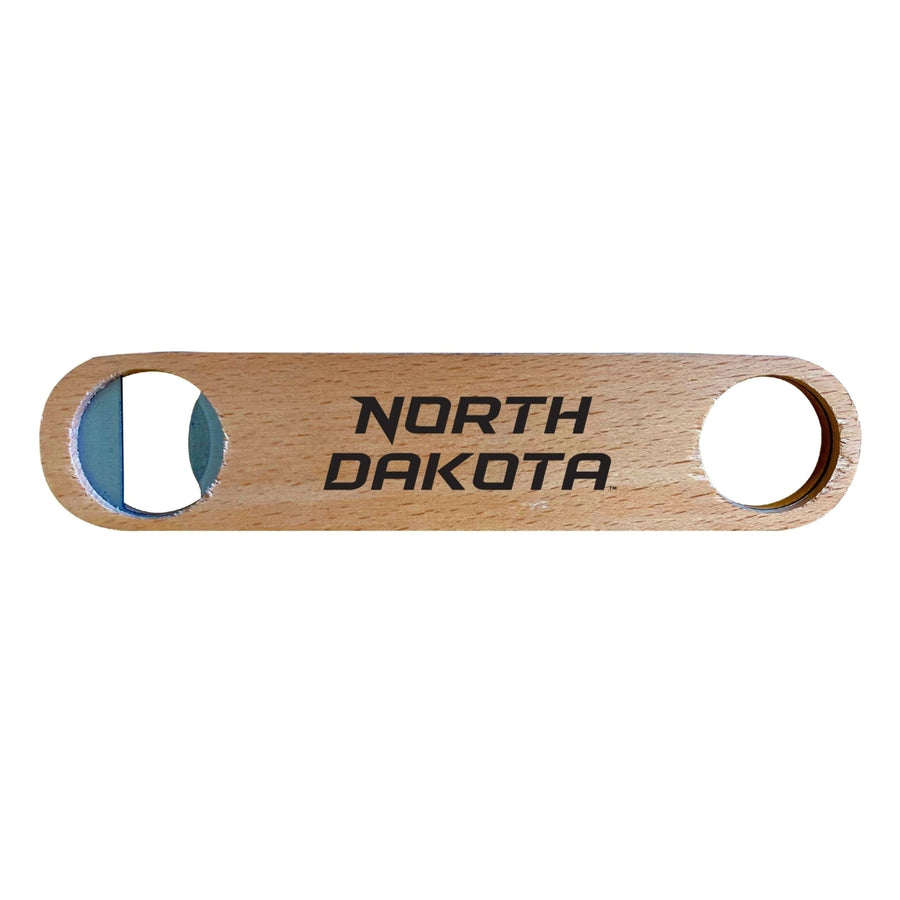 North Dakota Fighting Hawks NCAA Elegant Laser-Etched Wooden Bottle Opener - Collegiate Bar Accessory Image 1