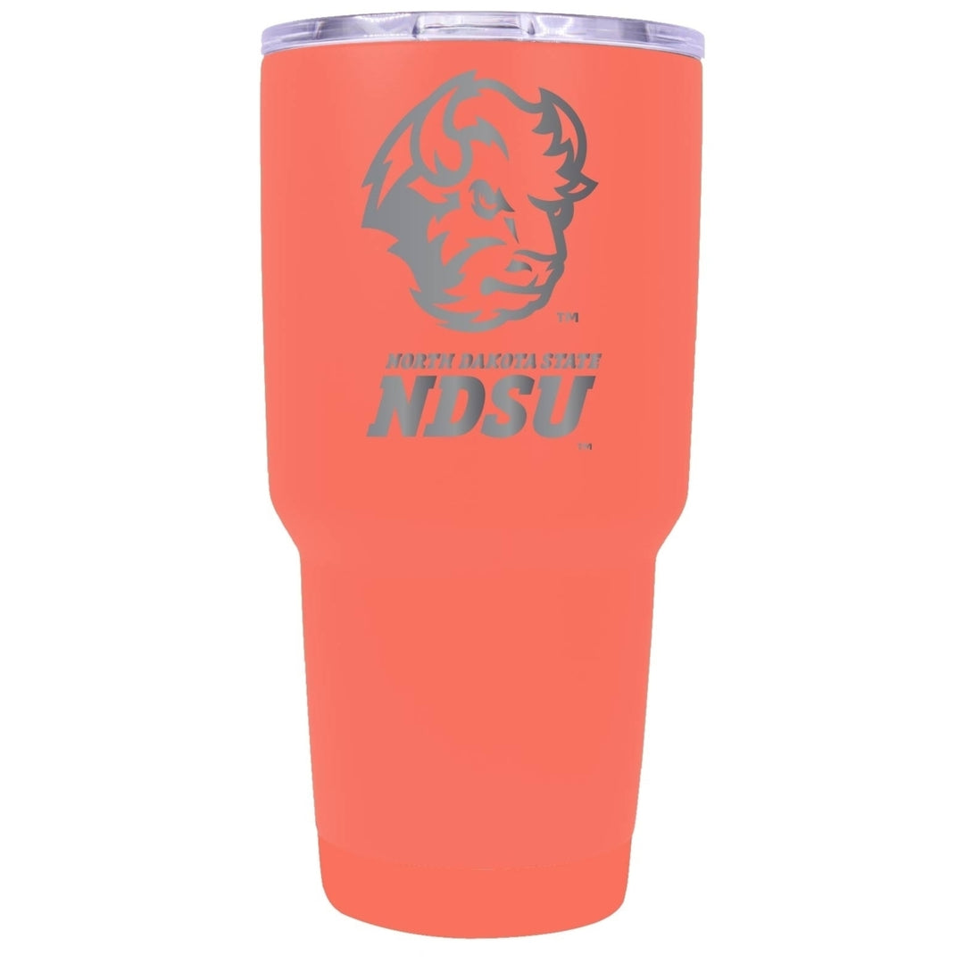 North Dakota State Bison 30 oz Laser Engraved Stainless Steel Insulated Tumbler Choose Your Color. Image 1