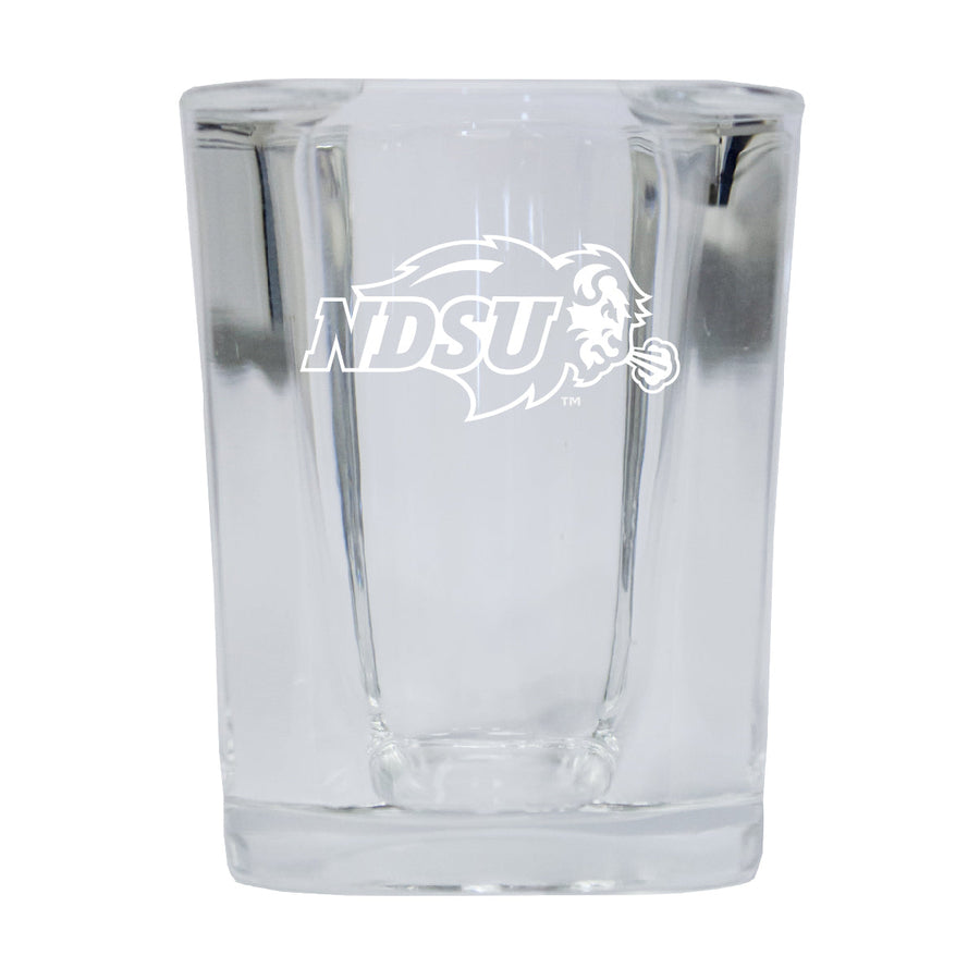 North Dakota State Bison NCAA Collectors Edition 2oz Square Shot Glass - Laser Etched Logo Image 1