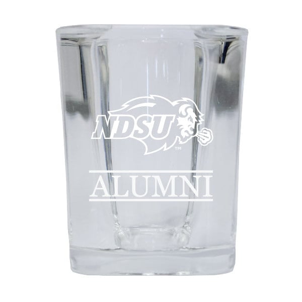 North Dakota State Bison Alumni Etched Square Shot Glass Image 1