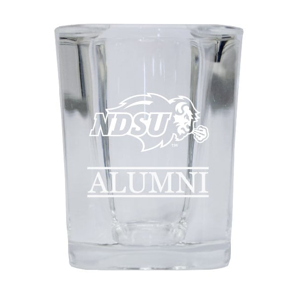 NCAA North Dakota State Bison Alumni 2oz Laser Etched Square Shot Glass Image 1