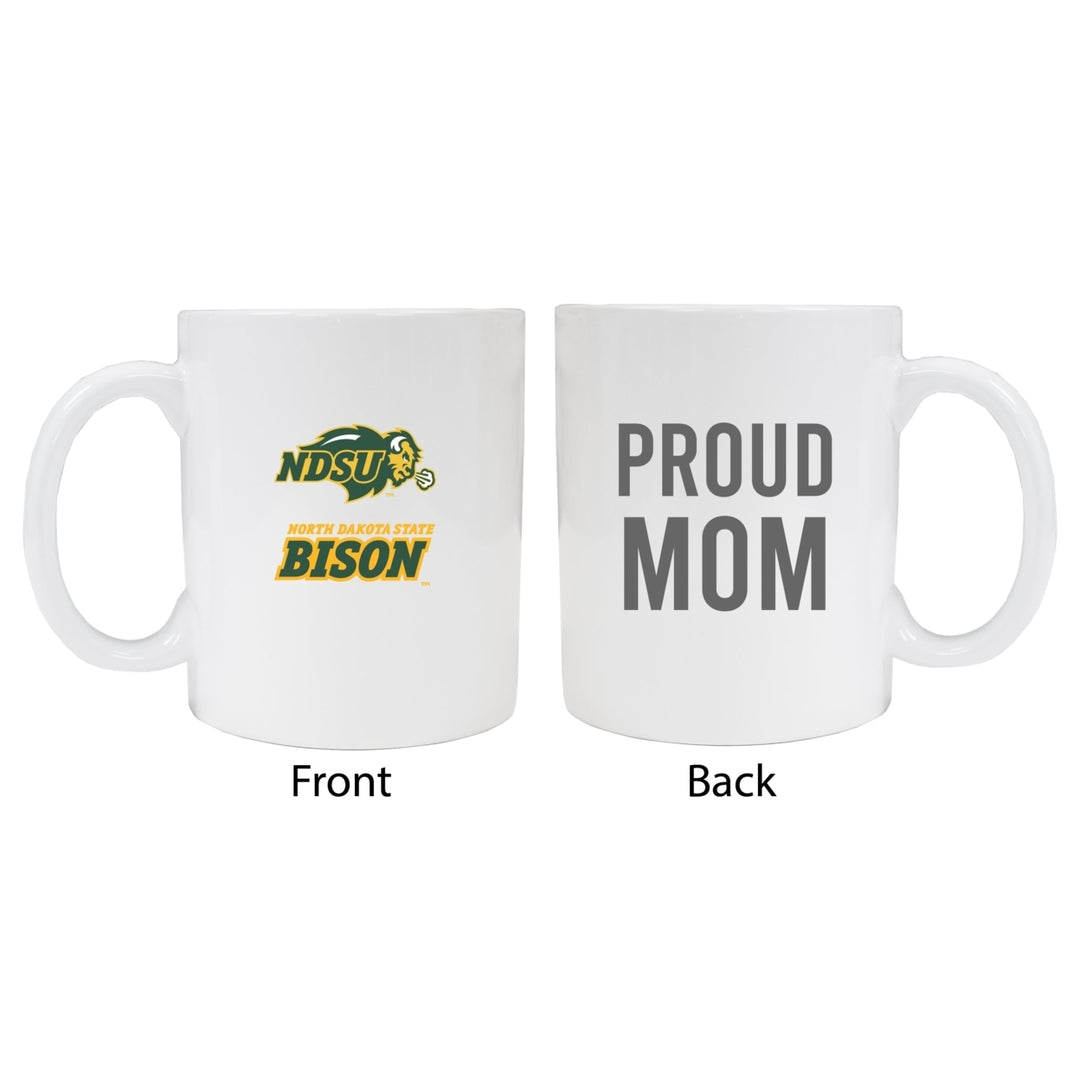 North Dakota State Bison Proud Mom Ceramic Coffee Mug - White Image 1