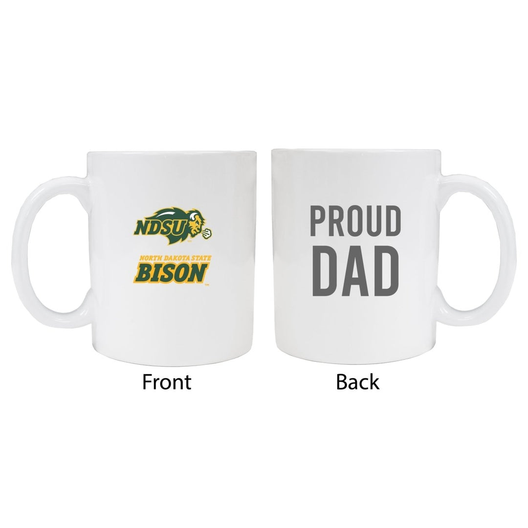 North Dakota State Bison Proud Dad Ceramic Coffee Mug - White Image 1