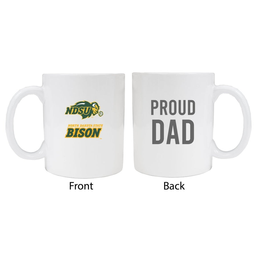 North Dakota State Bison Proud Dad Ceramic Coffee Mug - White Image 1