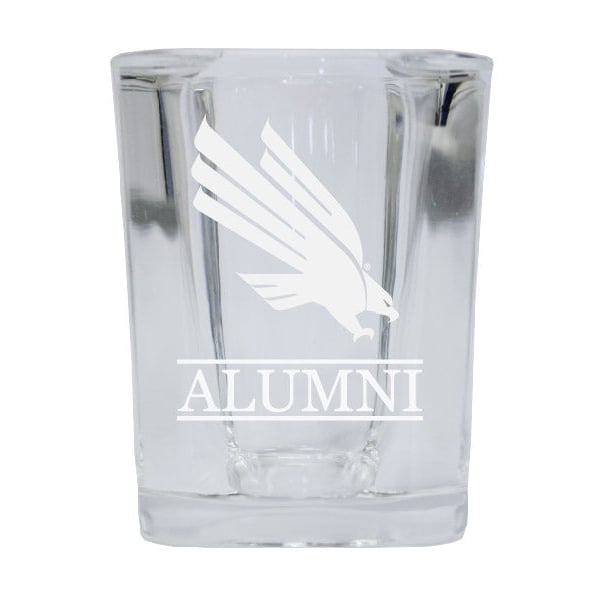North Texas Alumni Etched Square Shot Glass Image 1