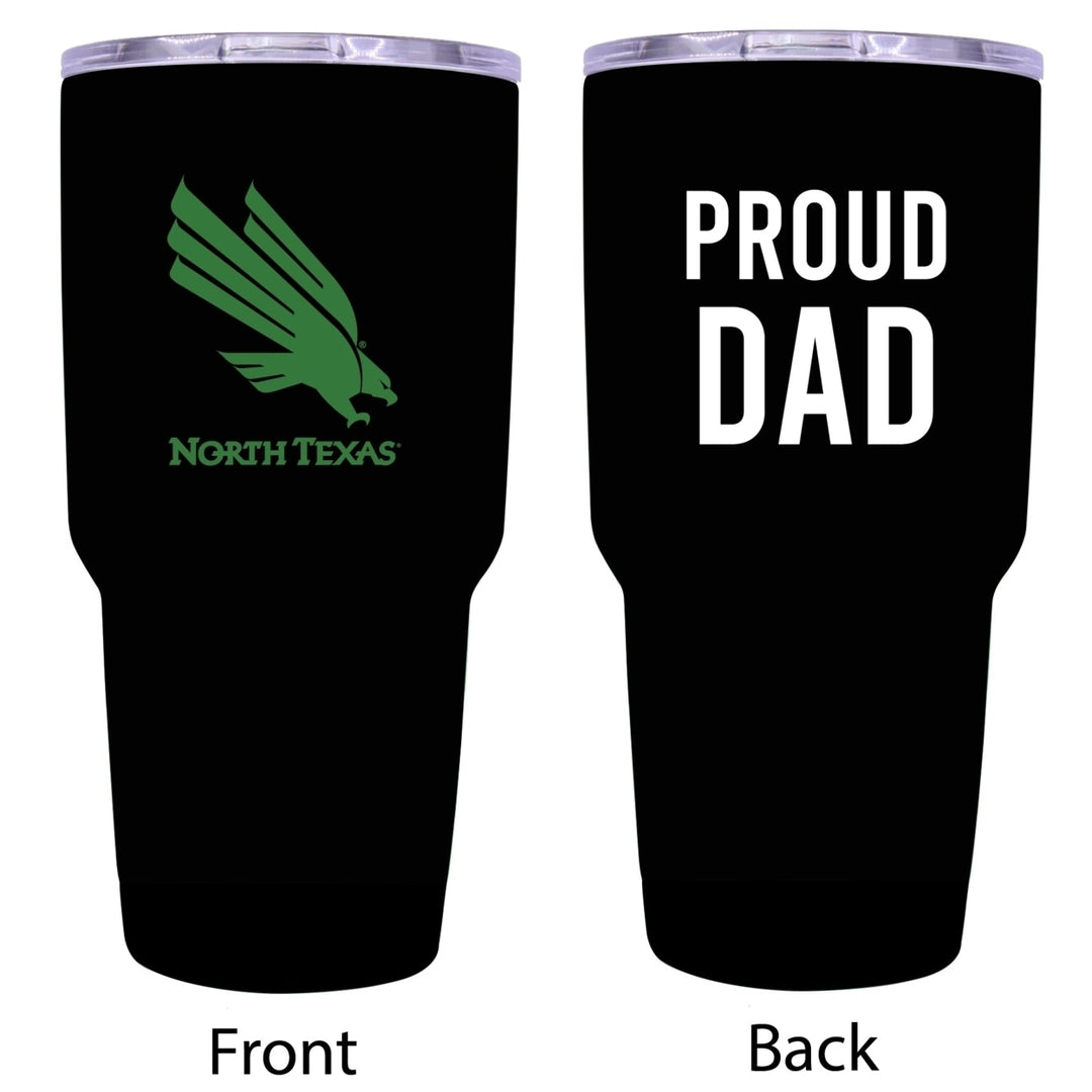 North Texas Proud Dad 24 oz Insulated Stainless Steel Tumbler Black Image 1