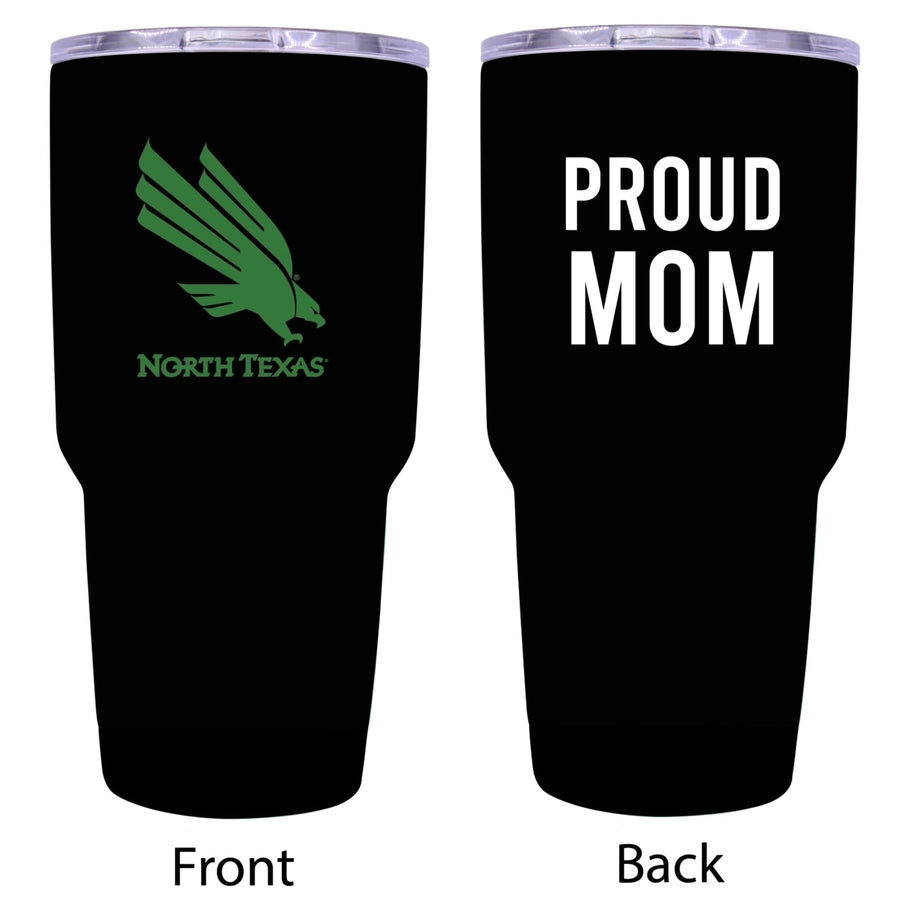 North Texas Proud Mom 24 oz Insulated Stainless Steel Tumbler - Black Image 1