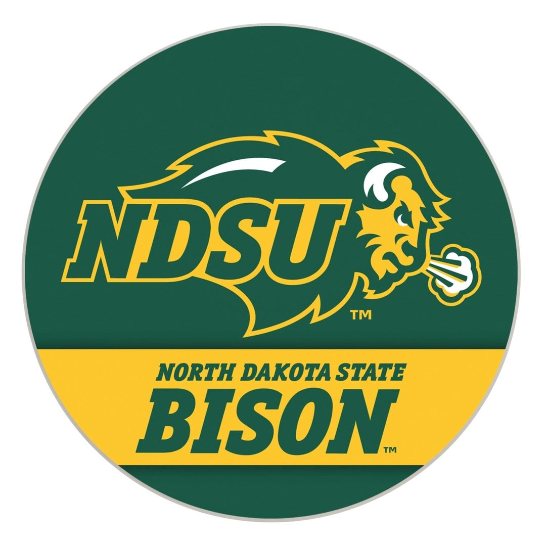 North Dakota State Bison Officially Licensed Paper Coasters (4-Pack) - Vibrant Furniture-Safe Design Image 1