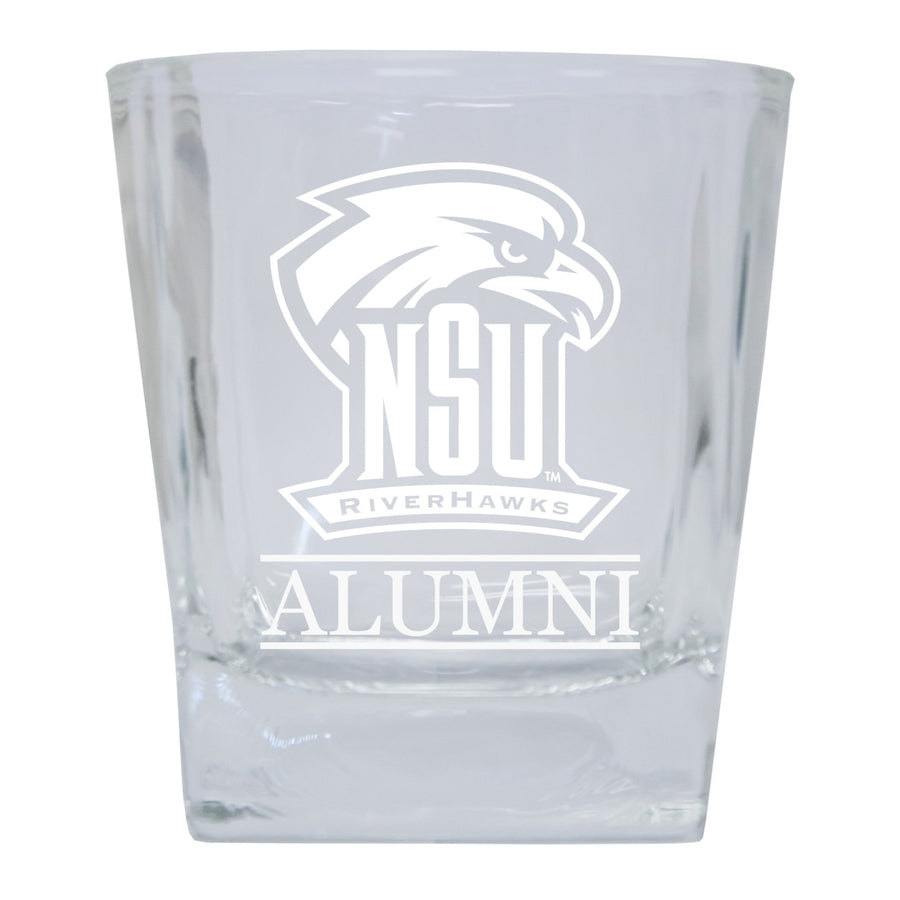 Northeastern State University Riverhawks 2-Pack Alumni Elegance 10oz Etched Glass Tumbler Image 1