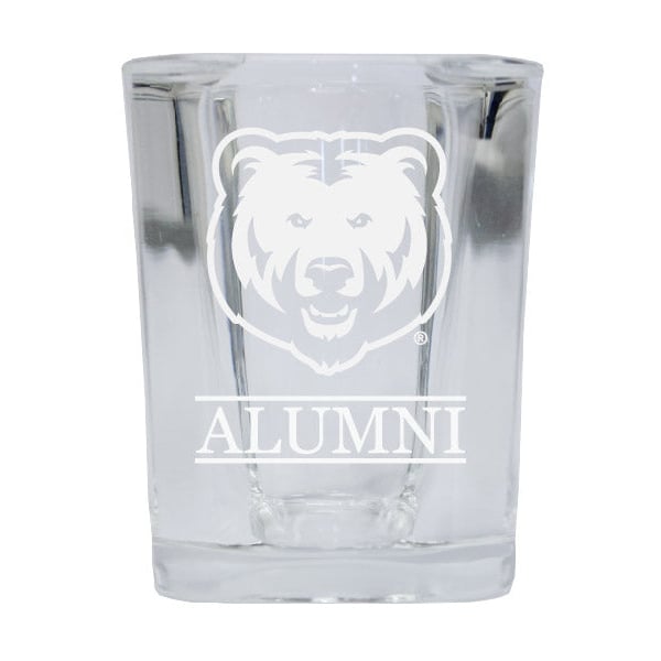 NCAA Northern Colorado Bears Alumni 2oz Laser Etched Square Shot Glass Image 1