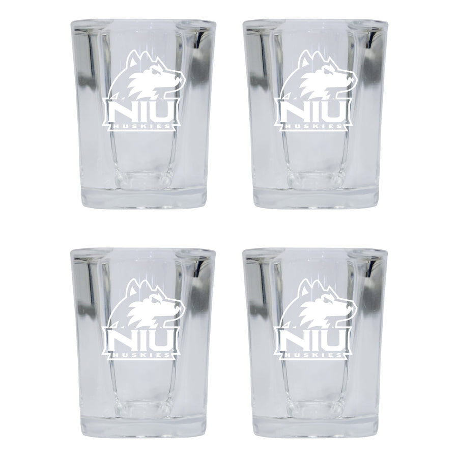 Northern Illinois Huskies NCAA Collectors Edition 2oz Square Shot Glass - Laser Etched Logo 4-Pack Image 1