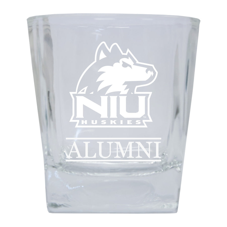 Northern Illinois Huskies 2-Pack Alumni Elegance 10oz Etched Glass Tumbler Image 1