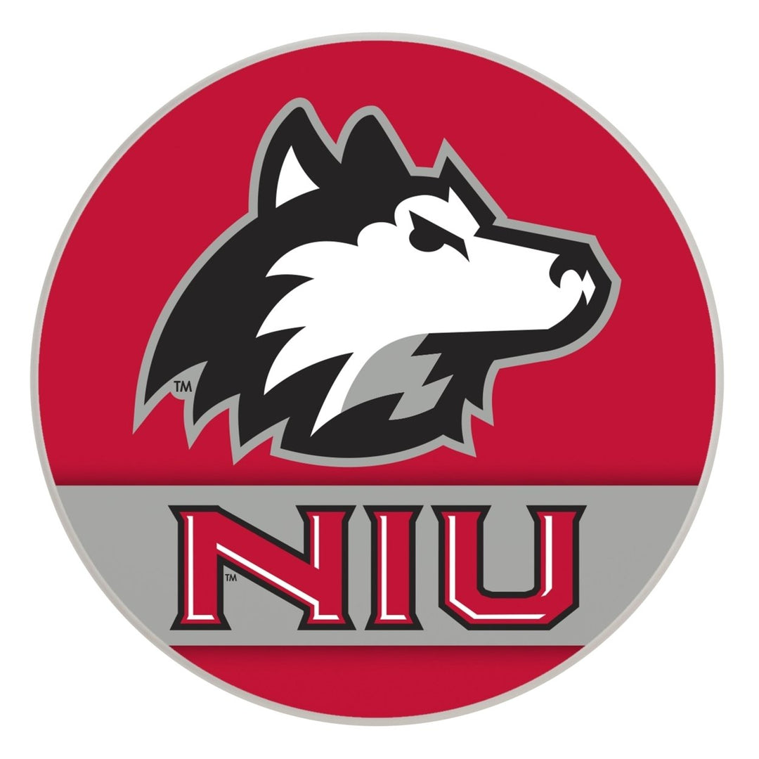 Northern Illinois Huskies Officially Licensed Paper Coasters (4-Pack) - VibrantFurniture-Safe Design Image 1