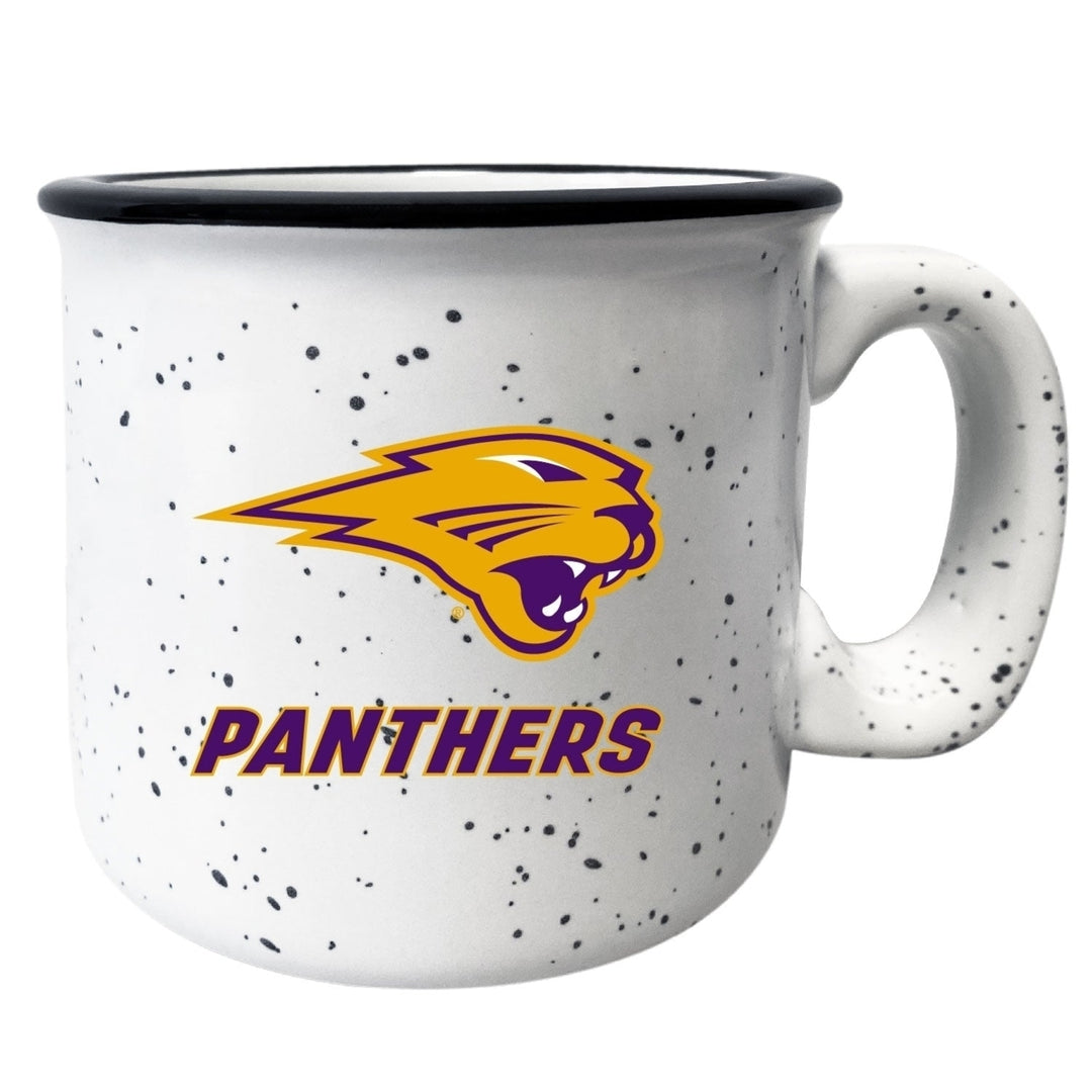 Northern Iowa Panthers 8 oz Speckled Ceramic Camper Coffee Mug White (White). Image 1