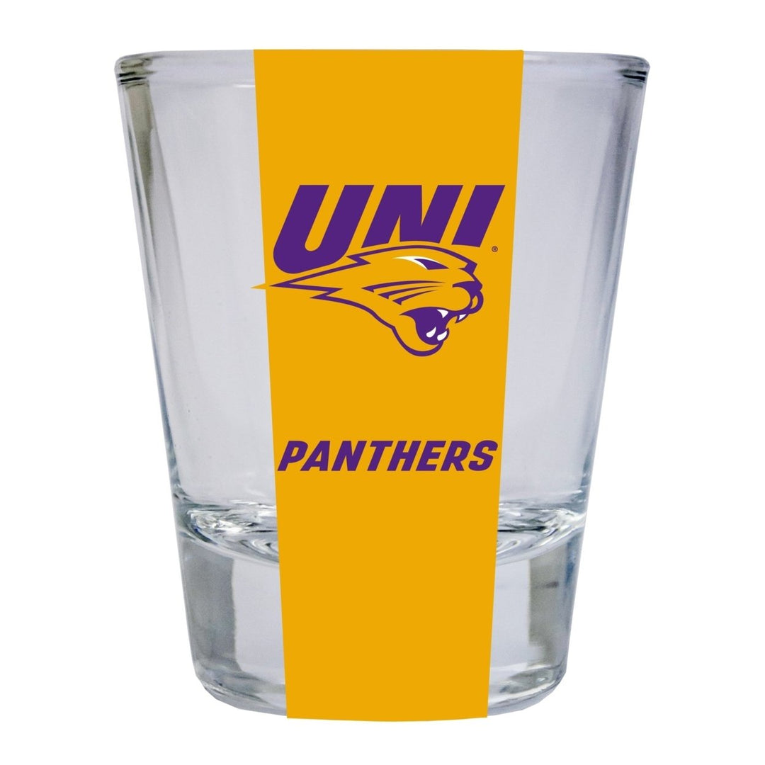 Northern Iowa Panthers NCAA Legacy Edition 2oz Round Base Shot Glass Clear Image 1