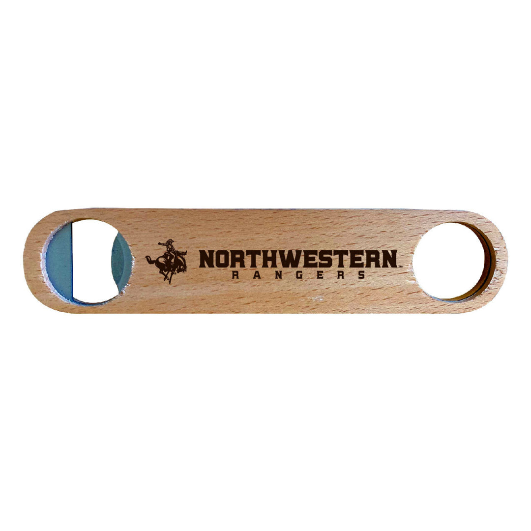 Northwestern Oklahoma State University NCAA Elegant Laser-Etched Wooden Bottle Opener - Collegiate Bar Accessory Image 1