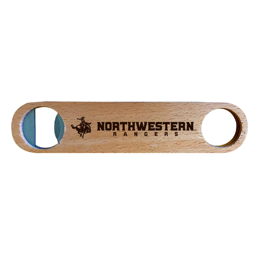 Northwestern Oklahoma State University NCAA Elegant Laser-Etched Wooden Bottle Opener - Collegiate Bar Accessory Image 1