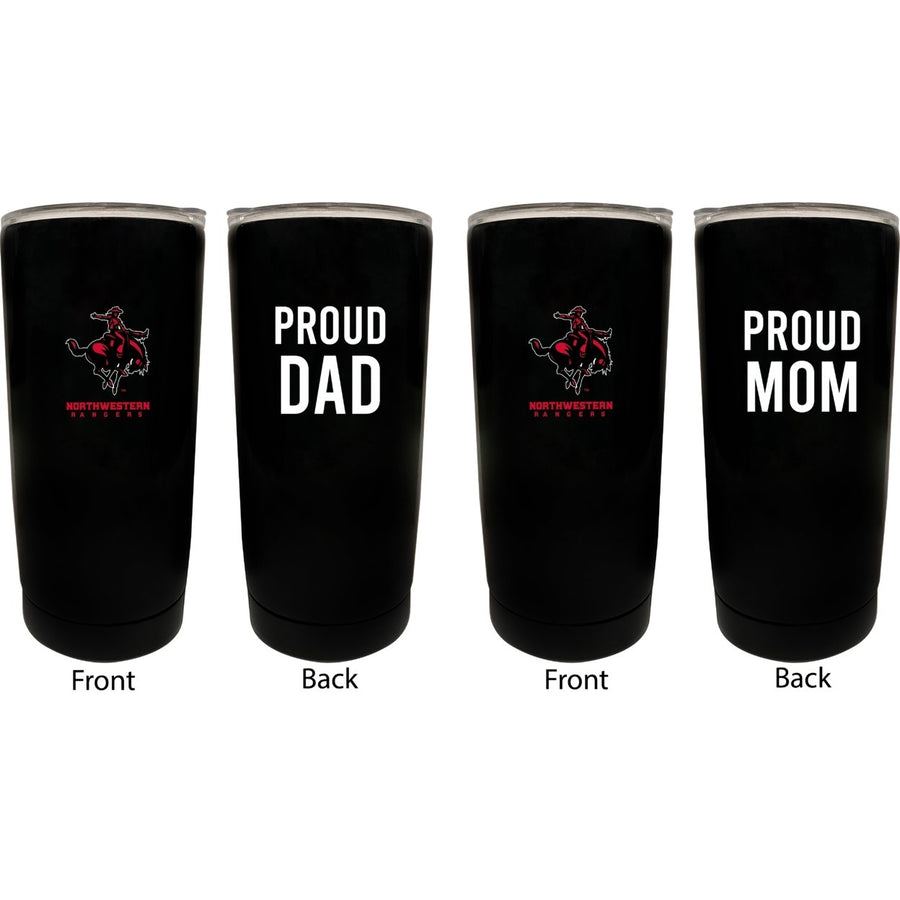 Northwestern Oklahoma State University NCAA Insulated Tumbler - 16oz Stainless Steel Travel Mug Proud Mom and Dad Design Image 1