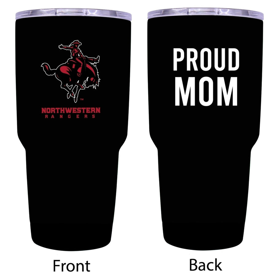 Northwestern Oklahoma State University Proud Mom 24 oz Insulated Stainless Steel Tumbler - Black Image 1