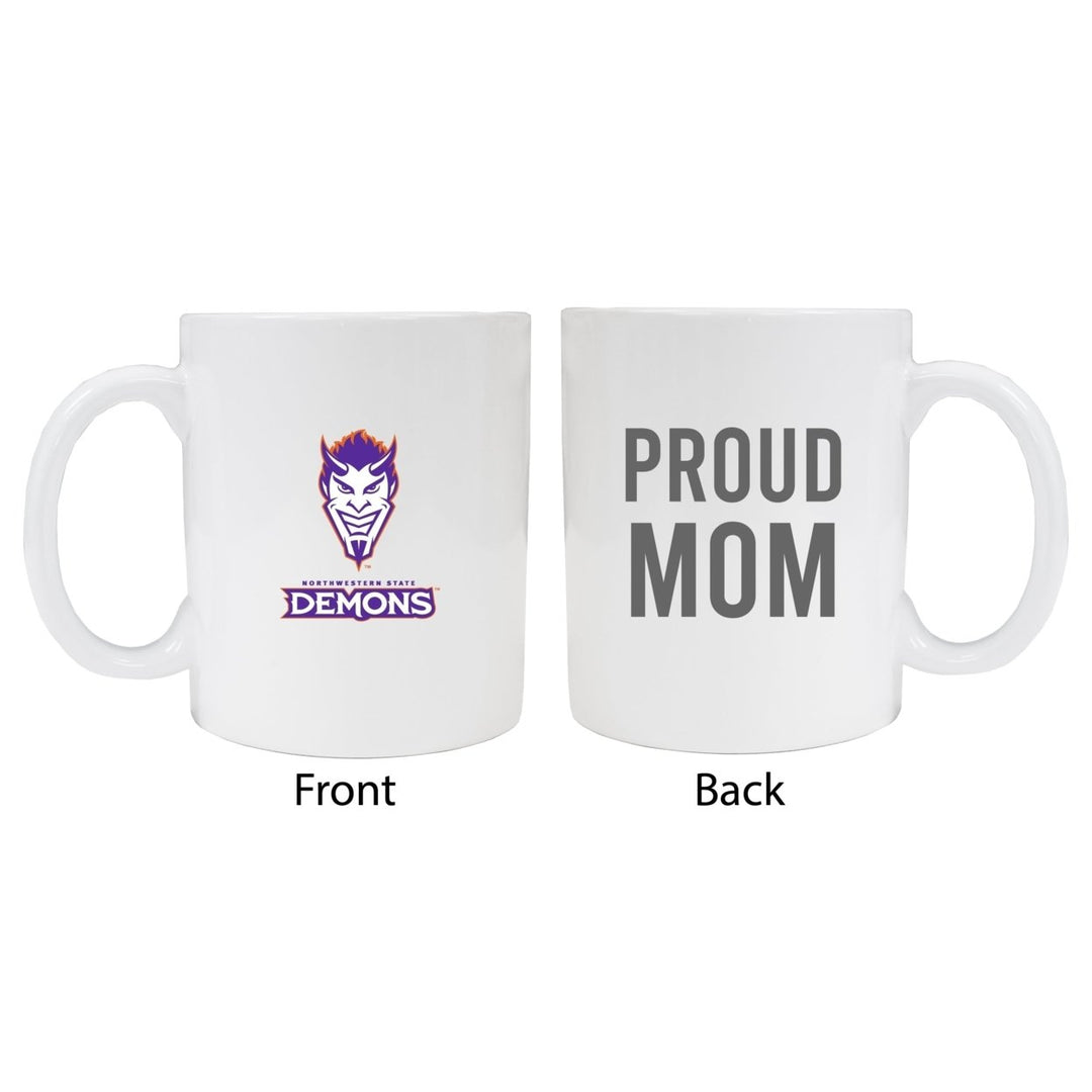 Northwestern State Demons Proud Mom Ceramic Coffee Mug - White (2 Pack) Image 1