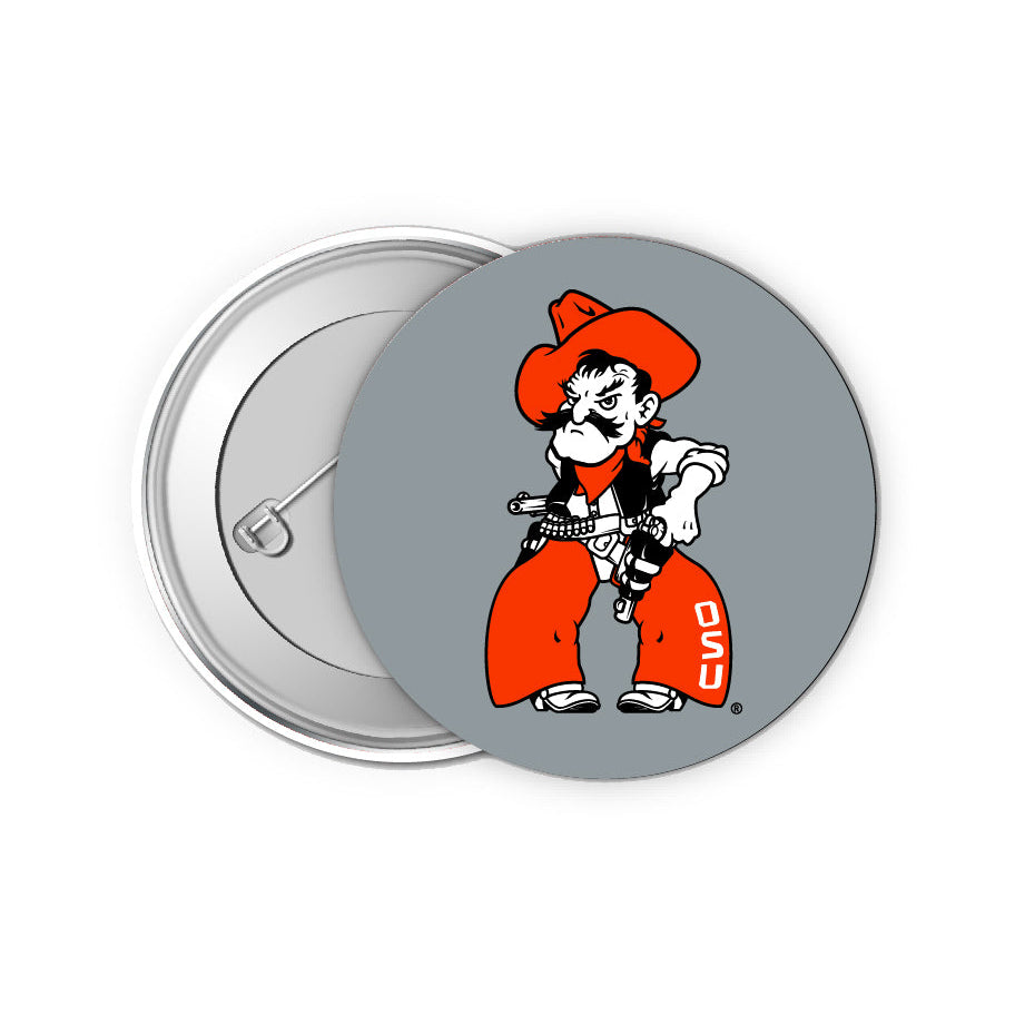 Oklahoma State Cowboys 2-Inch Button Pins (4-Pack) Show Your School Spirit Image 1