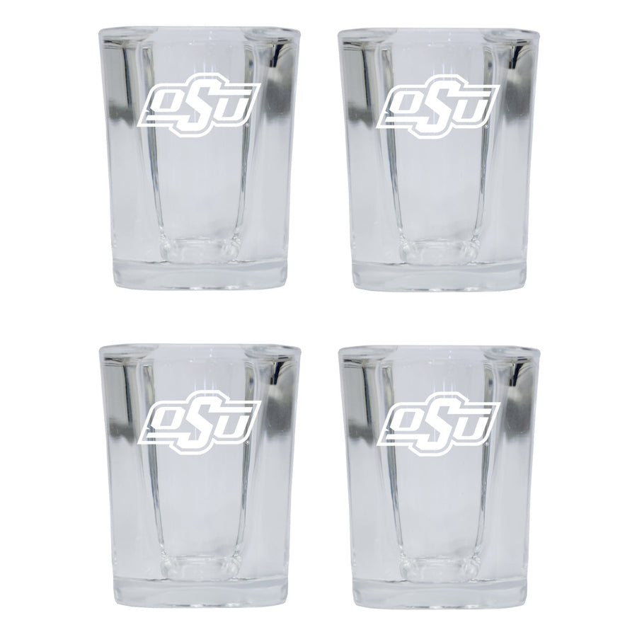 Oklahoma State Cowboys NCAA Collectors Edition 2oz Square Shot Glass - Laser Etched Logo 4-Pack Image 1