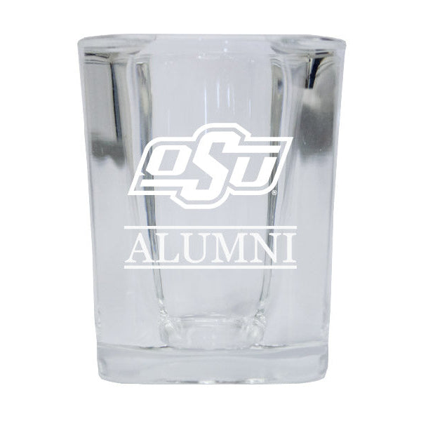 NCAA Oklahoma State Cowboys Alumni 2oz Laser Etched Square Shot Glass Image 1