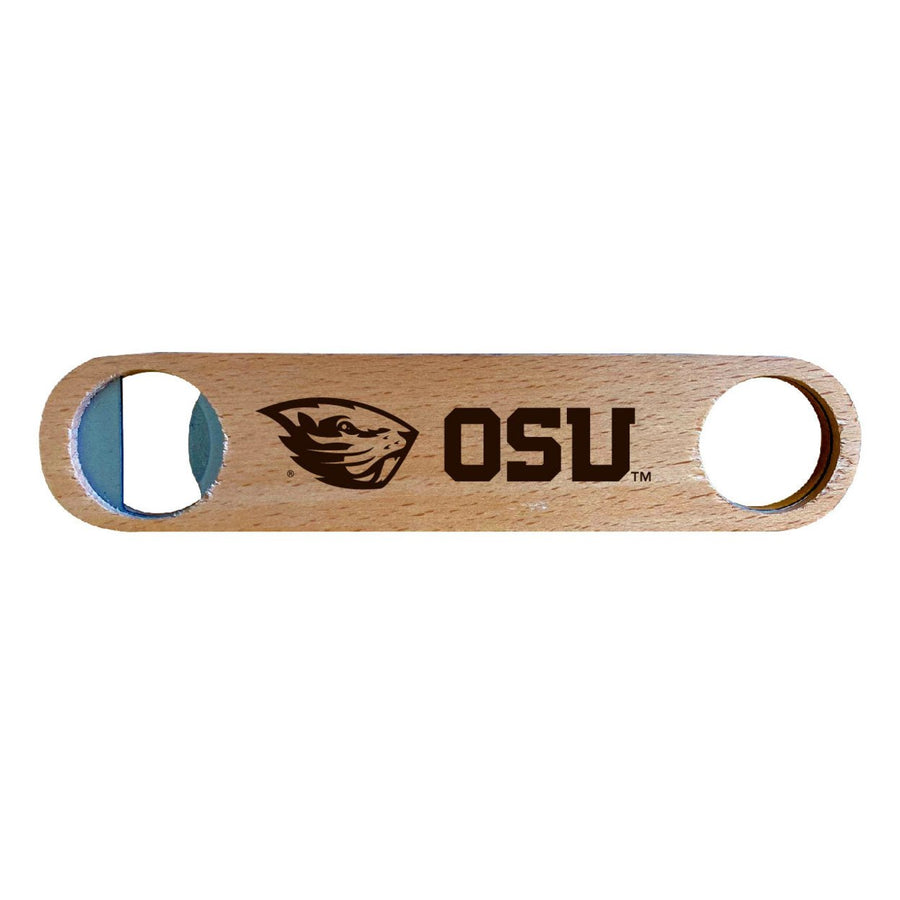 Oregon State Beavers NCAA Elegant Laser-Etched Wooden Bottle Opener - Collegiate Bar Accessory Image 1