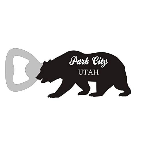 Park City Utah Camping Souvenir Bear Bottle Opener Image 1